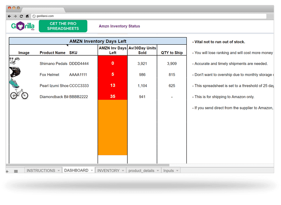 Amazon Inventory Management System Using Google Sheets Or Excel 