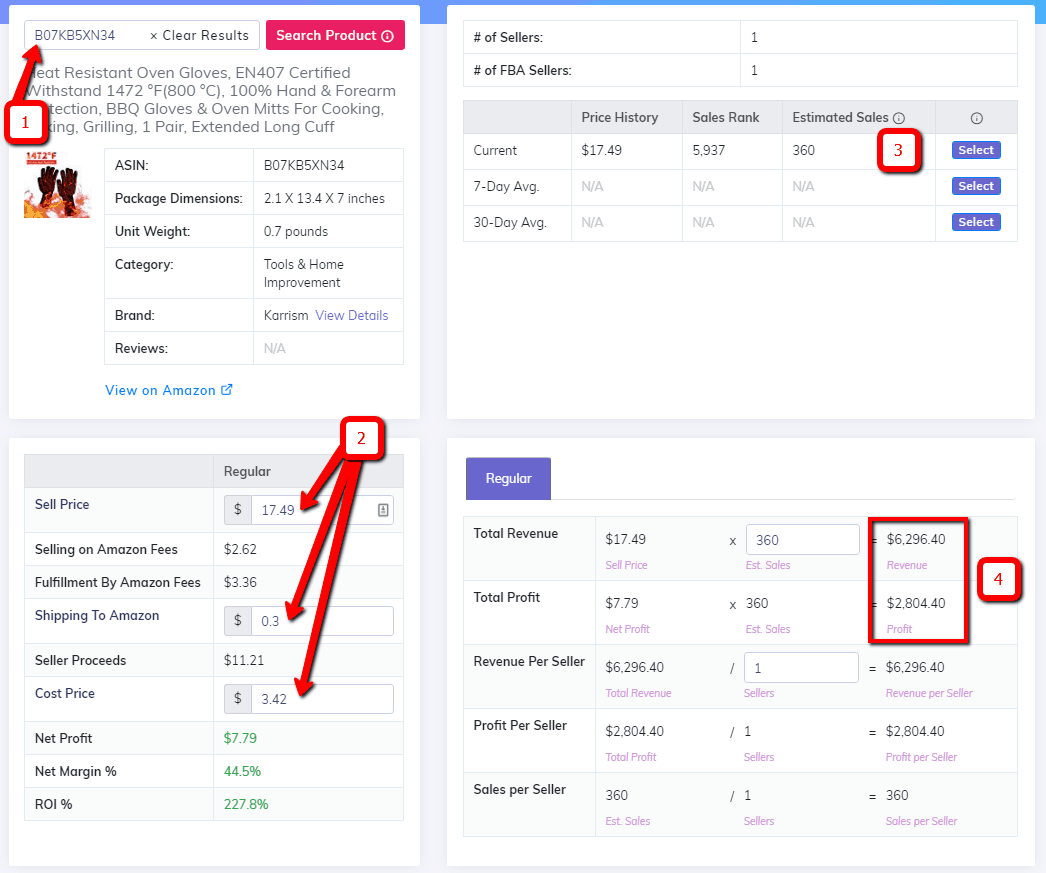 amazon fba calculator